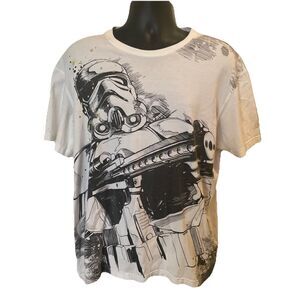 Vintage star wars marc ecko, sz XL Storm Trooper rare vintage white w/ black